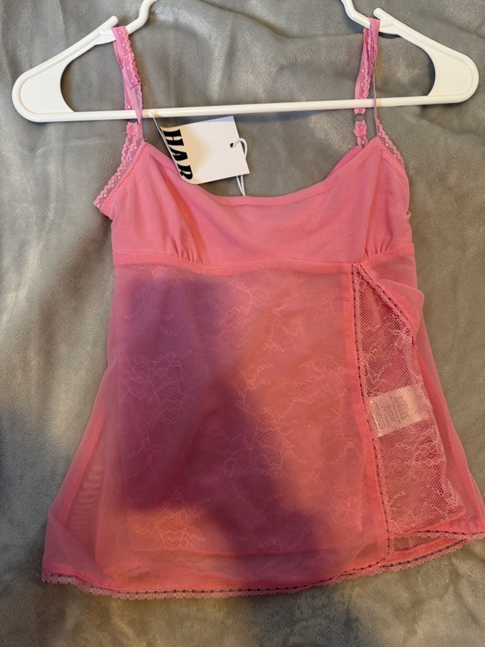 PacSun Pink Lace Sheer Tank Top